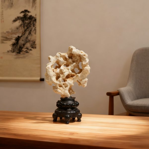 Natural Taihu stone sculpture handmade Zen meditation jewelry collection ornaments