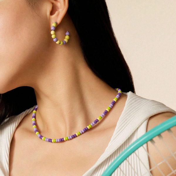 Sporty Neon Seed Bead Set, Y2K Trend Jewelry, Wearing during daily exercise