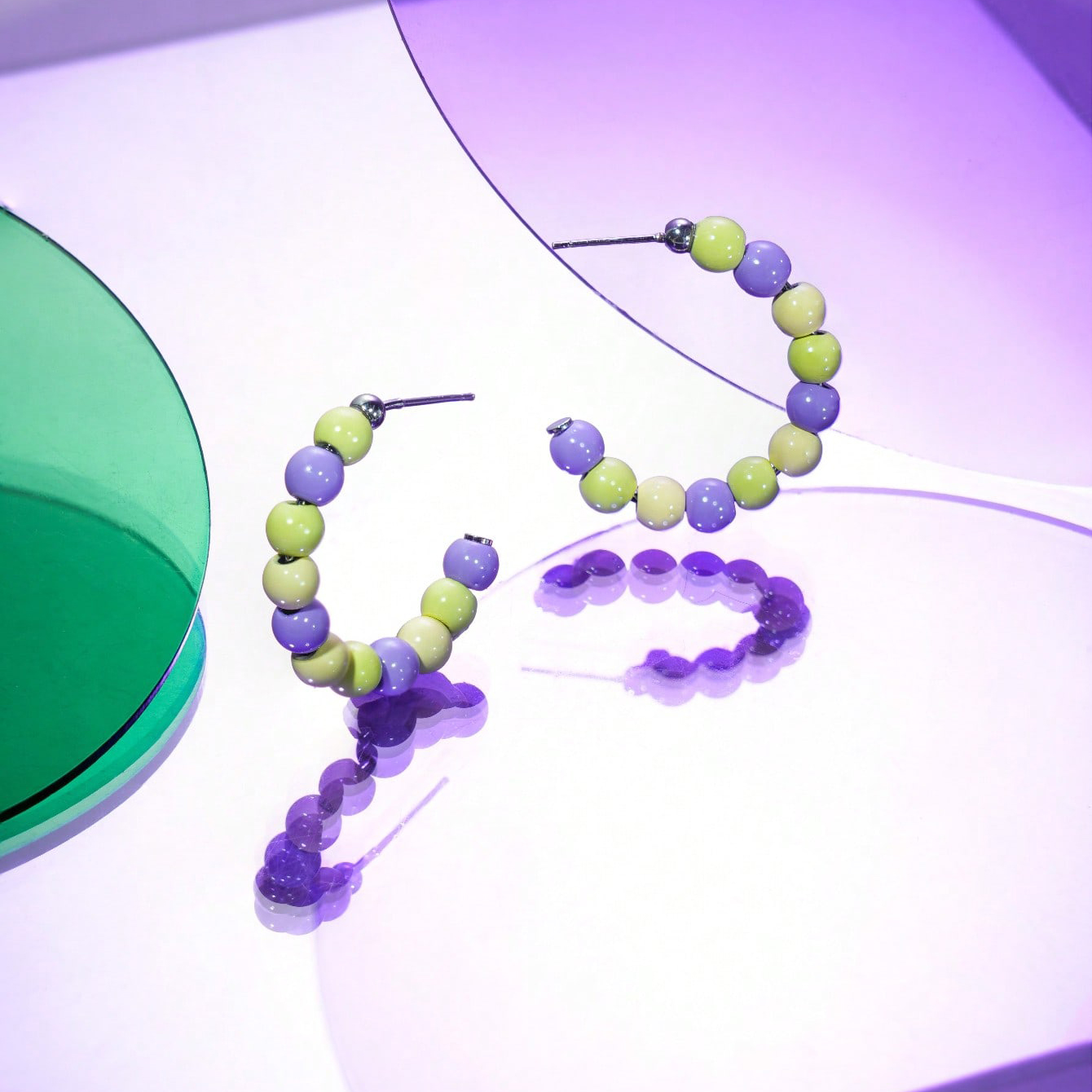 Sporty Neon Seed Bead Set, Y2K Trend Jewelry, Wearing during daily exercise - 图片 4