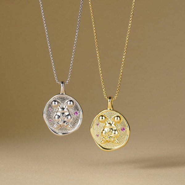 Vintage Zodiac Animal Medallion Necklace, Gold & Silver Coin Pendant Jewelry